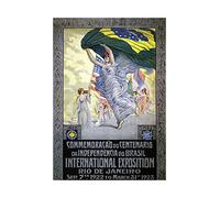 Wee Blue Coo Ad Political Brazil Independence Rio Centenary Wall Art Print