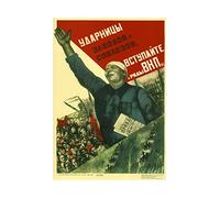 Wee Blue Coo Ad Political Communism Women Industry Soviet Union Wall Art Print