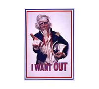 Wee Blue Coo Ad Political Satire Uncle Sam Vietnam War Protest Icon Wall Art Print