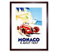 Wee Blue Coo Ad Racing Car Monaco 1937 Grand Prix New Picture Framed Wall Art Print