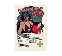 Wee Blue Coo Ad Sexual Health No Fun Venereal Disease Wall Art Print