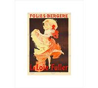 Wee Blue Coo Ad Theatre Dancer Loie Fuller Nouveau Folies Bergere Paris Art Wall Art Print