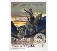 Wee Blue Coo Ad Theatre Georges Rochegrosse's For Don Quichotte Art Print Poster Wall Decor 12X16 Inch