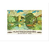 Wee Blue Coo Ad Travel Huntingdonshire Hemingford Grey British Railway Wall Art Print