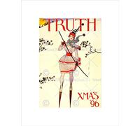 Wee Blue Coo Ad Truth Mag Christmas Edition 1896 Winter Ski Snow Sport Art Wall Art Print
