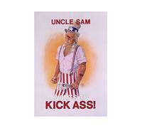 Wee Blue Coo Ad Uncle Sam Kicks Ass Iran Hostage Crisis Caricature Wall Art Print