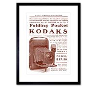 Wee Blue Coo Ad Vintage Camera Pocket Eastman Rochester New York Framed Wall Art Print