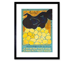 Wee Blue Coo Ad War Care For Chickens Making Eggs French Frame Art Print Picture F12X925