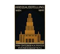 Wee Blue Coo Ad War WWI Prater Kaisergarten Vienna Austria Wall Art Print