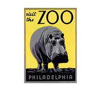 Wee Blue Coo Ad Zoo Philadelphia Hippopotamus Picture Wall Art Print