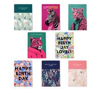 Wee Blue Coo Adult Birthday Multipack Of 8 Cards Classic Celebration Variety Set | Size: 8 pack Wee Blue Coo Multicolor 8 pack