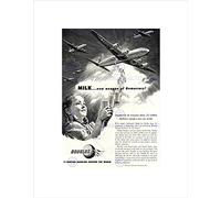 Wee Blue Coo Advert 1949 Milk Berlin Aeroplanes Douglas Wall Art Print