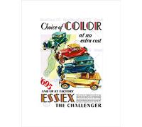 Wee Blue Coo Advert Automobile Car Challenger Essex USA Wall Art Print