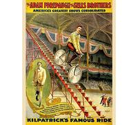 Wee Blue Coo Advert Circus Forepaugh Sells Kilpatrick Bicycle Art Print Poster Wall Decor 12X16 Inch