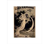 Wee Blue Coo Advert Circus Herrman Exhibition Maid Moon Illusion Wall Art Print