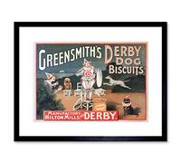 Wee Blue Coo Advert Dog Biscuits Greensmith Derby Clown Circus Framed Wall Art Print