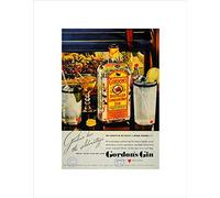 Wee Blue Coo ADVERT DRINK ALCOHOL GIN SPIRIT BOOZE LONDON UK FRAMED ART PRINT MOUNT B12X10300