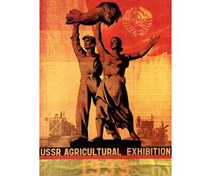 Wee Blue Coo ADVERT EXHIBITION FARM SHOW SOVIET COMMUNISM FARMER TRACTOR USSR POSTER 30X40 CM 12X16 IN ABB5937B