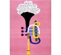 Wee Blue Coo Advert Exhibition Jazz Poland Trumpet Abstract Art Print Poster Wall Decor 12X16 Inch