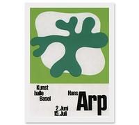 Wee Blue Coo Advert Exhibition Kunsthalle Switzerland Cultural Hans Arp Dada Surrealism Artwork Framed Wall Art Print A4