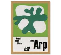 Wee Blue Coo Advert Exhibition Kunsthalle Switzerland Cultural Hans Arp Dada Surrealism Artwork Framed Wall Art Print A4