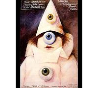 Wee Blue Coo Advert Exhibition Museum Laureate Poland Pierrot Clown Eyeball Art Print Poster Wall Decor 12X16 Inch