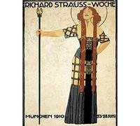 Wee Blue Coo Advert Exhibition Richard Strauss Week Music Munich Art Print Poster Wall Decor 12X16 Inch