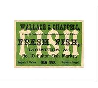 Wee Blue Coo Advert Fish Food Kitchen Lobster Market New York Wall Art Print