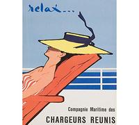 Wee Blue Coo Advert Gruau Chargeurs Reunis Relax Cruise Art Print Poster Wall Decor 12X16 Inch