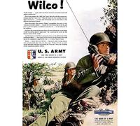 Wee Blue Coo Advert Job Career Military Army Radio Soldier USA Art Print Poster Wall Decor 12X16 Inch