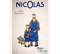 Wee Blue Coo Advert Nicolas Wine Merchant Vintner Nectar Bottle Paris Art Print Poster Wall Decor 12X16 Inch