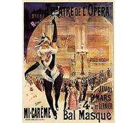 Wee Blue Coo Advert Theatre Opera Masked Ball Paris Art Print Poster Wall Decor 12X16 Inch
