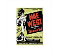 Wee Blue Coo Advert Theatre Stage Play Diamond Lil Mae West Wall Art Print