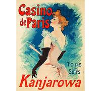 Wee Blue Coo Advert Theatre Stage Singer Kanjarowa Cabaret Casino Paris Art Print Poster Wall Decor 12X16 Inch