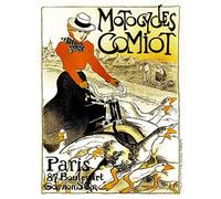 Wee Blue Coo Advert Transport Comiot Motorcycle Village Farm Geese Girl Bike France Art Print Poster Decor 12X16 Inch