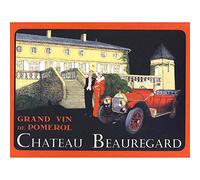 Wee Blue Coo Advert Wine Vin Chateau Beauregard Art Print Poster Wall Decor 12X16 Inch