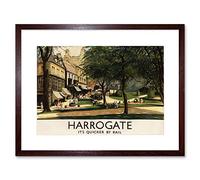 Wee Blue Coo Advertisement England British Harrogate Rail Framed Wall Art Print