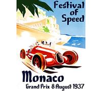 Wee Blue Coo Advertisement Grand Prix Car Automobile Festival Of Speed Monaco Canvas Print