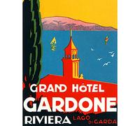 Wee Blue Coo Advertisement Travel Tourism Grand Hotel Gardone Riviera Lago Di Garda 30X40 Cms Fine Art Print Art Poster Bb7331