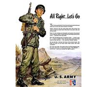 Wee Blue Coo Advertising 1951 Us Army Korean War Recruitment Art Print Poster Wall Decor 12X16 Inch