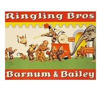 Wee Blue Coo Advertising Circus Barnum Bailey Ringling Bros Monkey Elephant Band Large Art Print Poster Wall Decor 18x24 inch