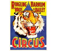 Wee Blue Coo Advertising Exhibition Circus Barnum Bailey Ringling Bros Tiger USA Canvas Print