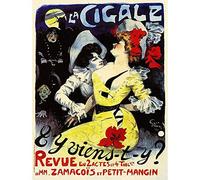 Wee Blue Coo Advertising Theatre Cabaret La Cigale Paris Art Print Poster Wall Decor 12X16 Inch