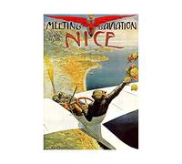 Wee Blue Coo Airshow Airplane Aeroplane Nice France Pilot Ad Picture Wall Art Print
