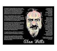 Wee Blue Coo Alan Watts Everybody Is Fundamentally Ultimate Face Quote Art Print Poster Wall Decor 12X16 Inch