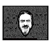 Wee Blue Coo Alan Watts Everybody Is Fundamentally Ultimate Face Quotes Canvas Print