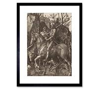 Wee Blue Coo Albrecht Durer Knight Death Devil Old Master Framed Wall Art Print