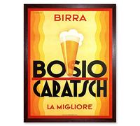 Wee Blue Coo Alcohol Beer Bosio Caratsch Italy Vintage Art Print Framed Poster Wall Decor 12x16 inch