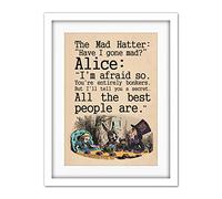 Wee Blue Coo Alice In Wonderland Mad Hatter Tea Party Artwork Framed Wall Art Print 18X24 Inch
