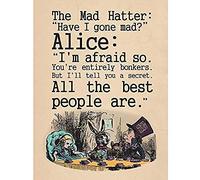 Wee Blue Coo Alice In Wonderland Mad Hatter Tea Party Unframed Wall Art Print Poster Home Decor Premium